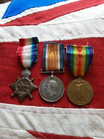 1915 Trio. Saddler George Cooper RFA. Royal Field Artillery.