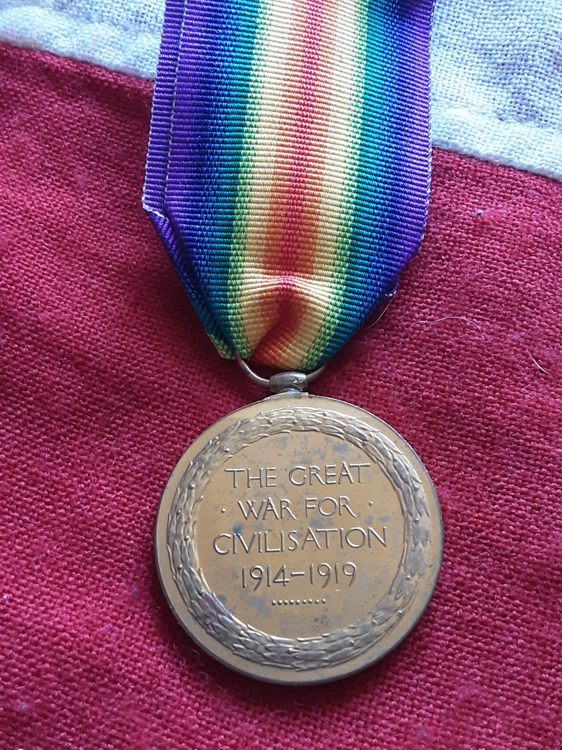 WWI Plaque & Victory. George Ellis. 12th Royal Scots. Born Sheffield. KIA Battle of Lys. 1918 - Image 4