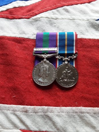 Canal Zone Gsm & National Service Medal Pair .Knowles Rasc .