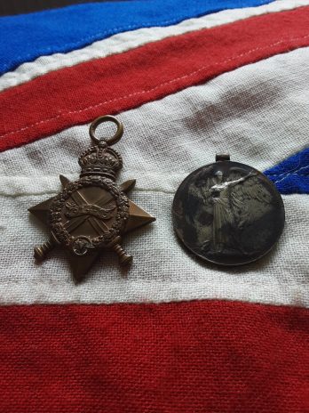 1915 Star & Victory. KOYLI. Kinsley. Wakefield. John Tomlinson. Wounded Oct 1917. Coal miner.