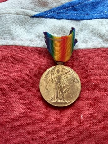 Victory Medal. Daniel Jones. D Company, 1st South Wales Borderers. Gassed and GSW. Carnarvon.