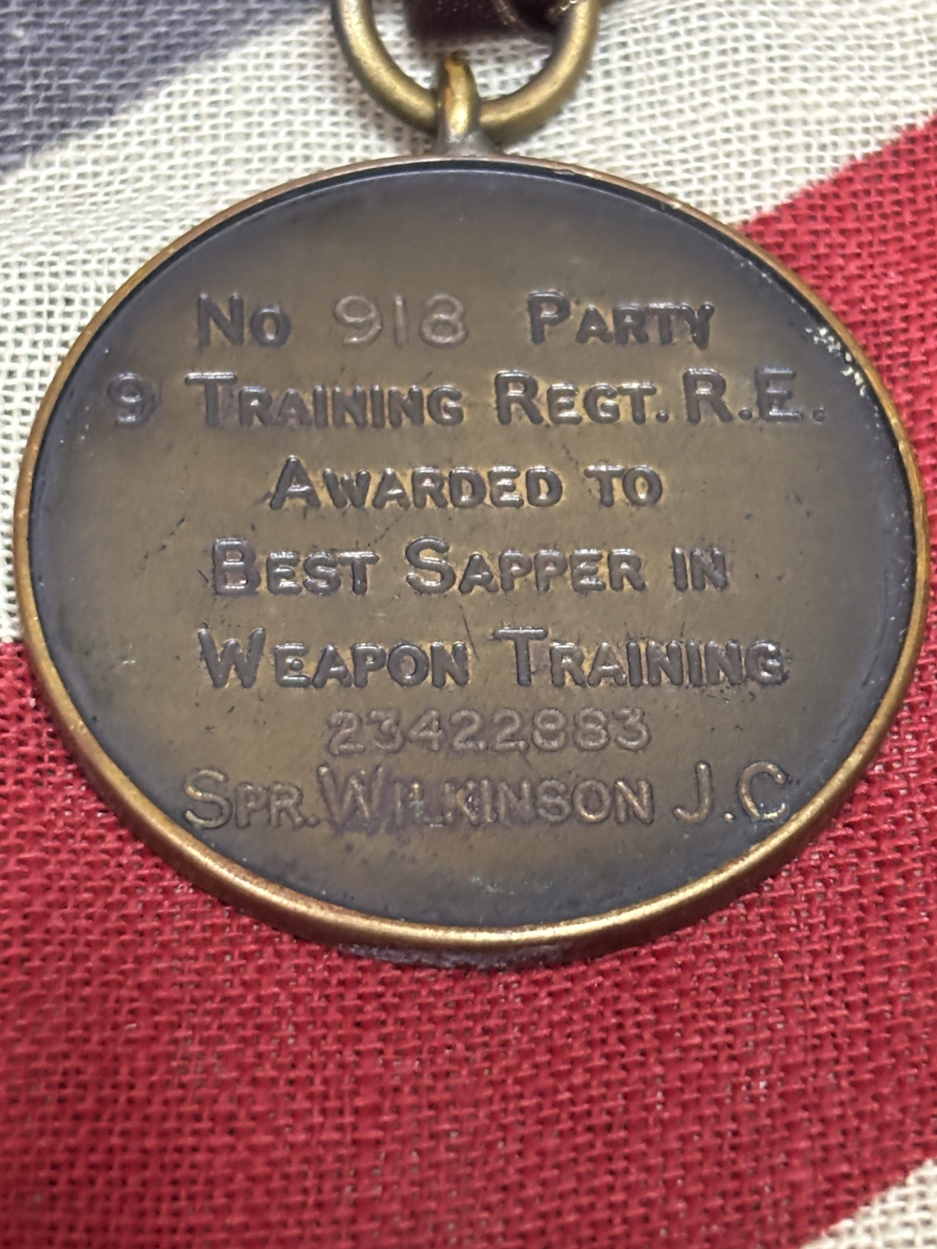 QEII Malaya General Service Medal with National Service Medal & best sapper in weapon training award. RE. Wilkinson. - Image 3