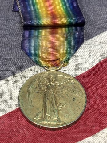WWI Victory Medal. Major HM Vickers MID. RAMC Doctor. Edinburgh, born Jamaica.