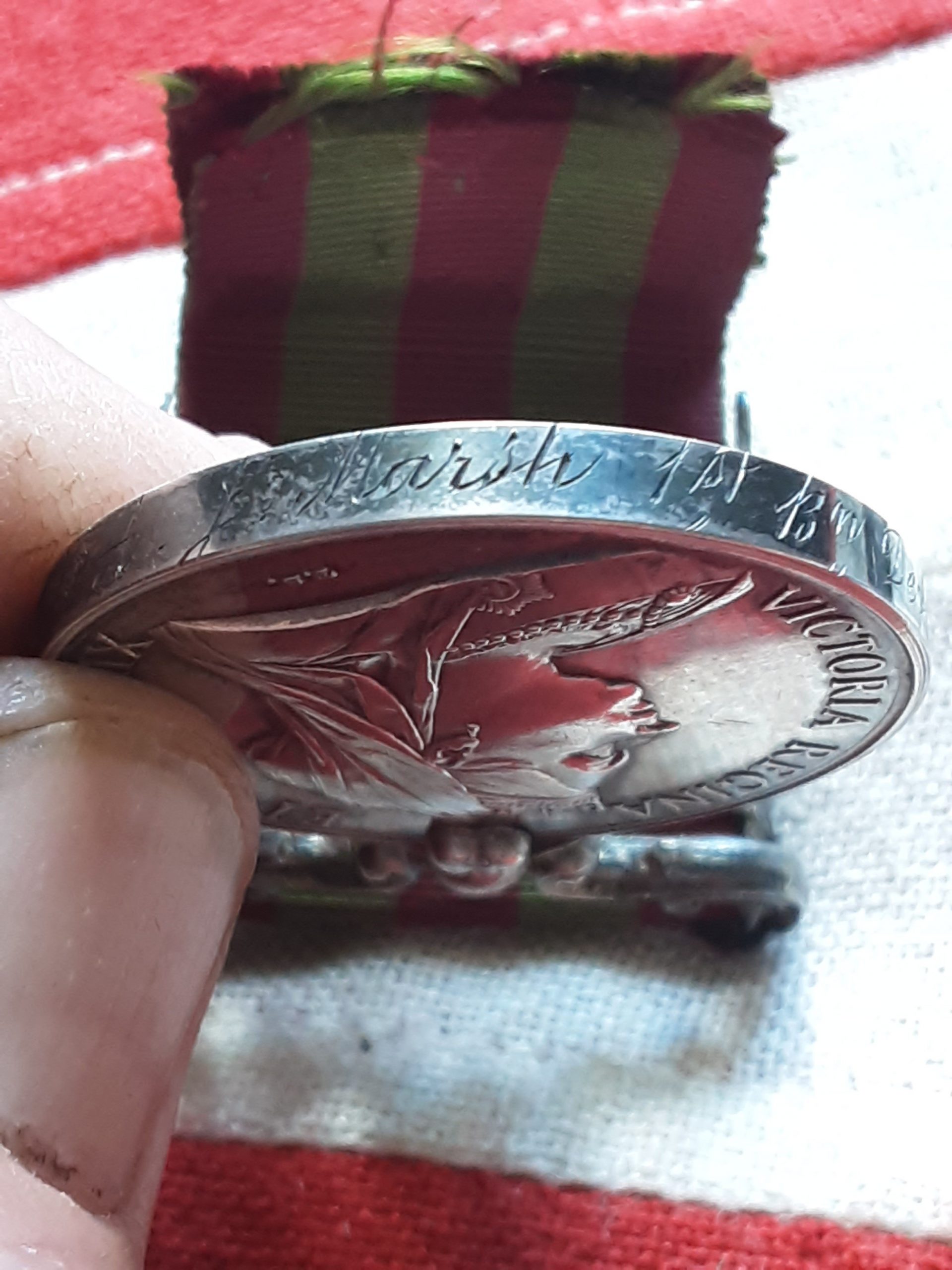 2 clasp IGS 1895 with Defence of Ladysmith. A J Marsh. 1st Devon Regiment. Died on duty 1900. - Image 5