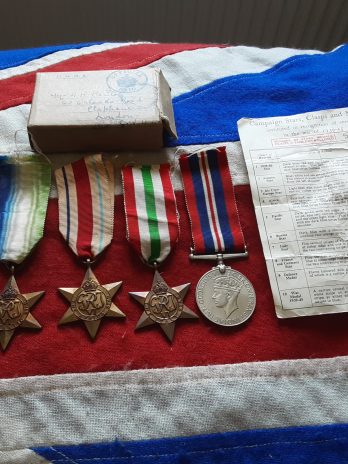 WWII Group. Lieutenant Herbert Henry Hanto RNVR. HMS Brontasaurus. Born Wandsworth.