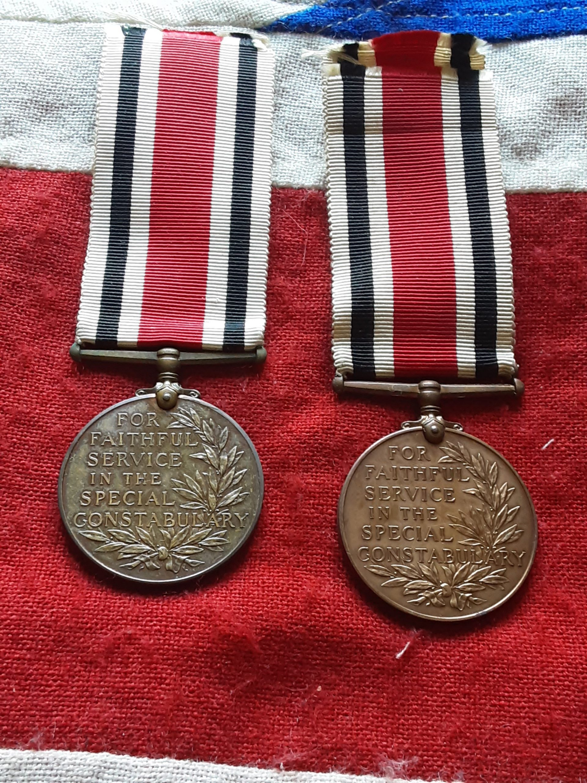2 Special Constabulary Medals Harold L & Robert W Smith . - Image 2