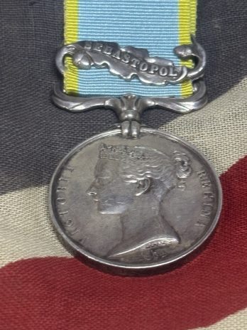 1854 Crimean War Medal with Sebastopol clasp. Needham. 6th Battalion Royal Artillery.