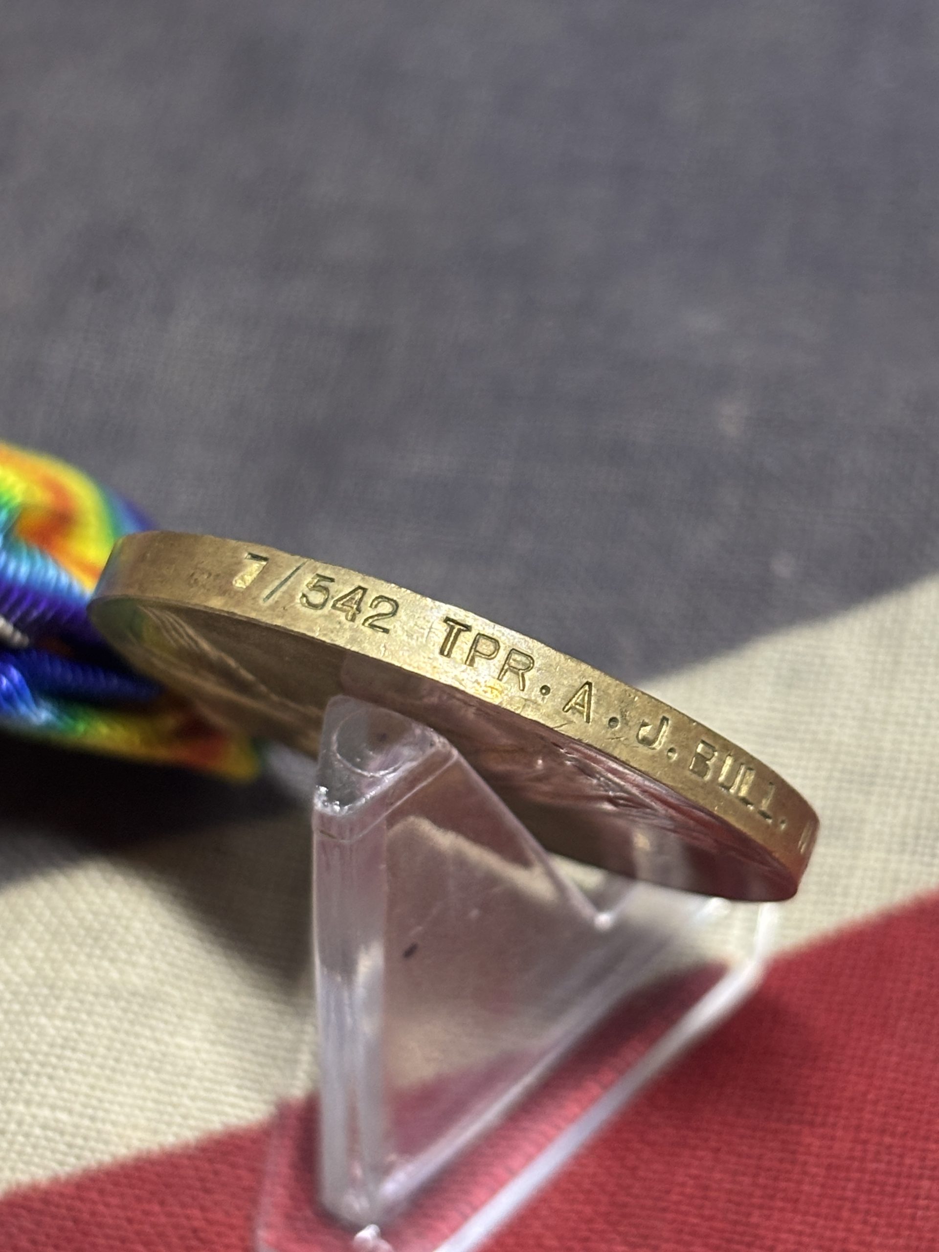 NZEF Gallipoli casualty Victory Medal. Bull. KIA 6th August 1915. Original member Canterbury Mounted Rifles. - Image 3