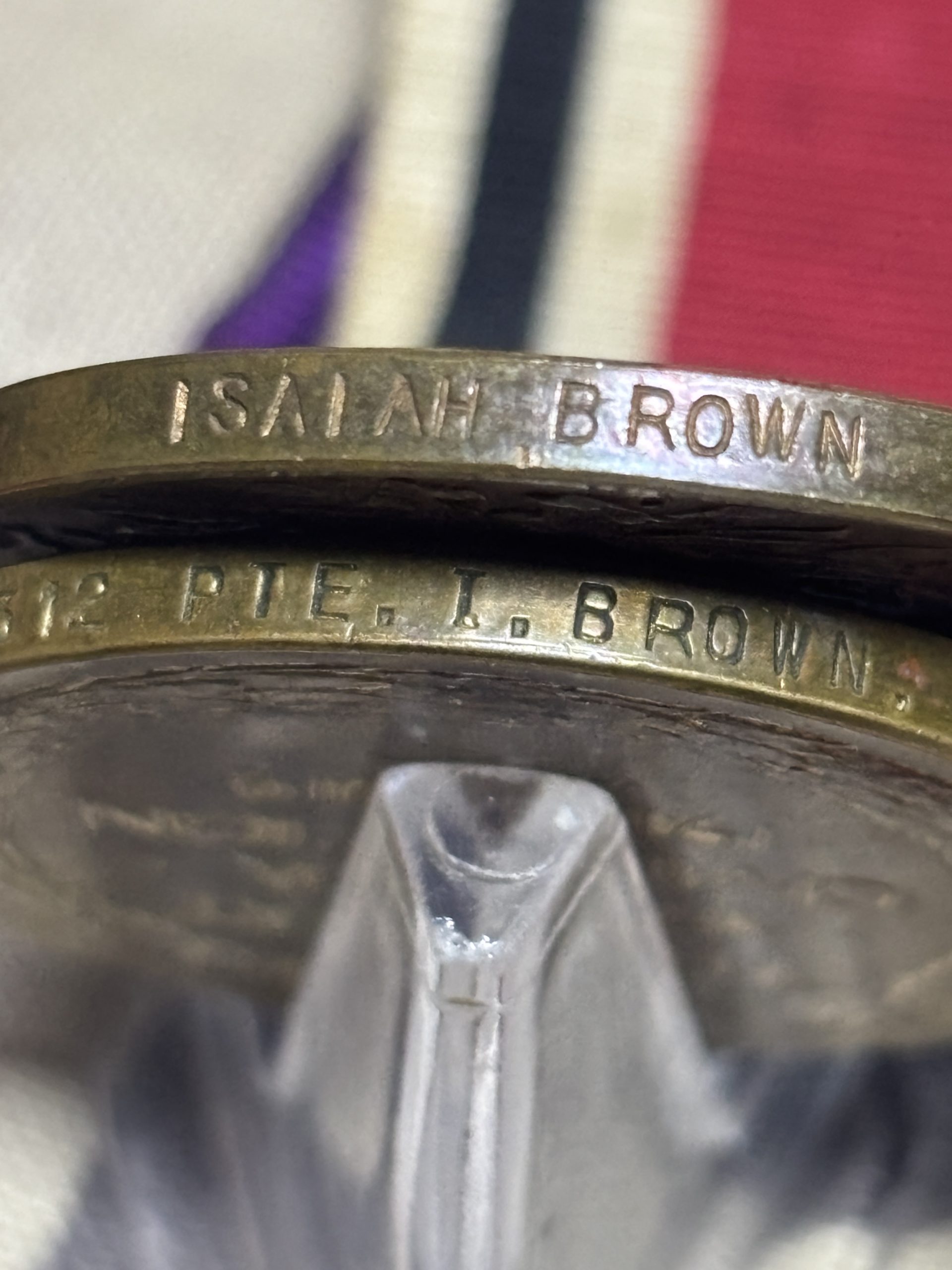 WWI Victory with KGVI Special Constable Medal. Machine Gun Corps. India only WWI. Brown. Leeds. - Image 5