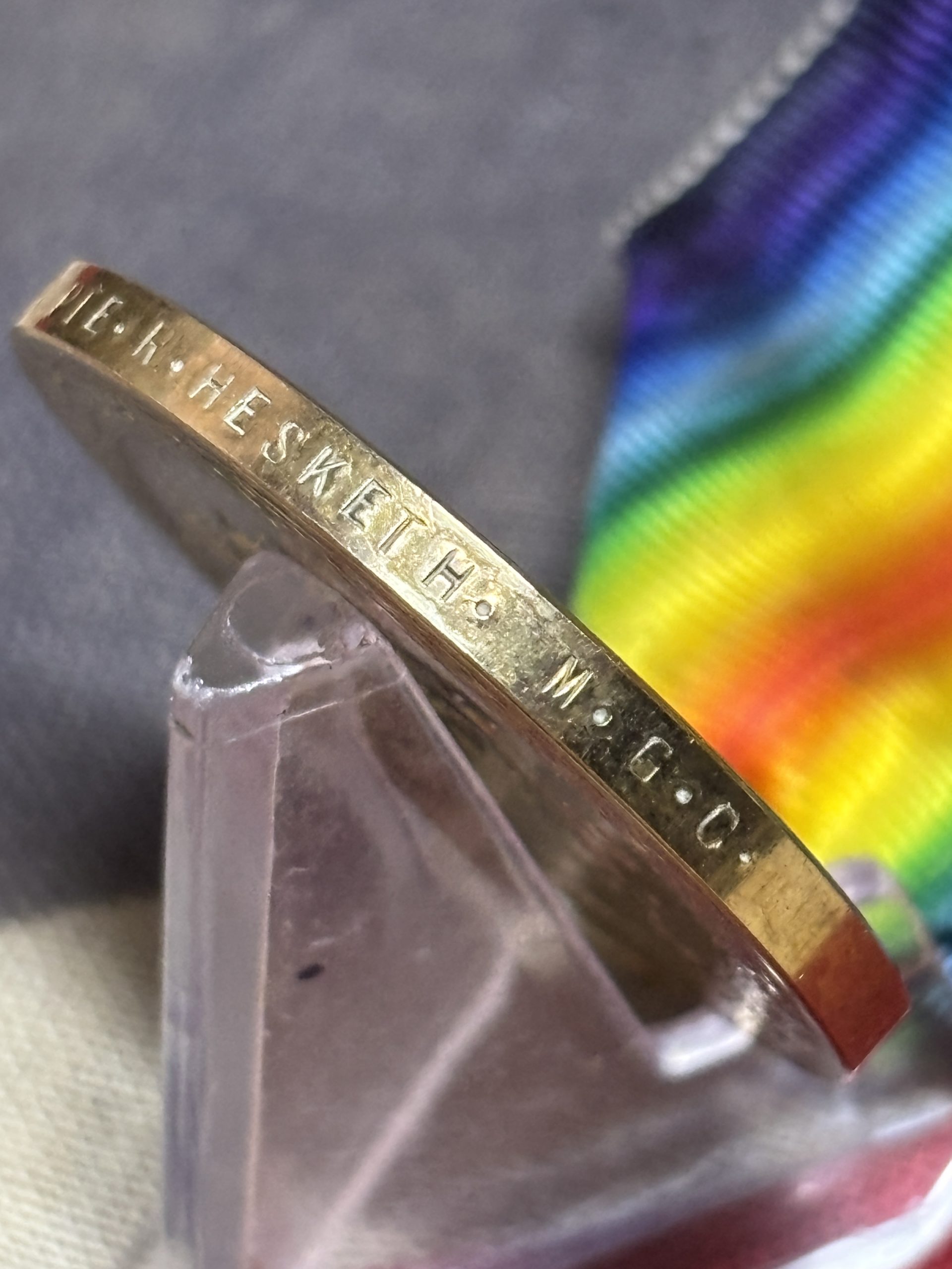 WWI Victory Medal. Hesketh. Machine Gun Corps. Bolton. KIA 1917. Tyne Cot Memorial. - Image 3
