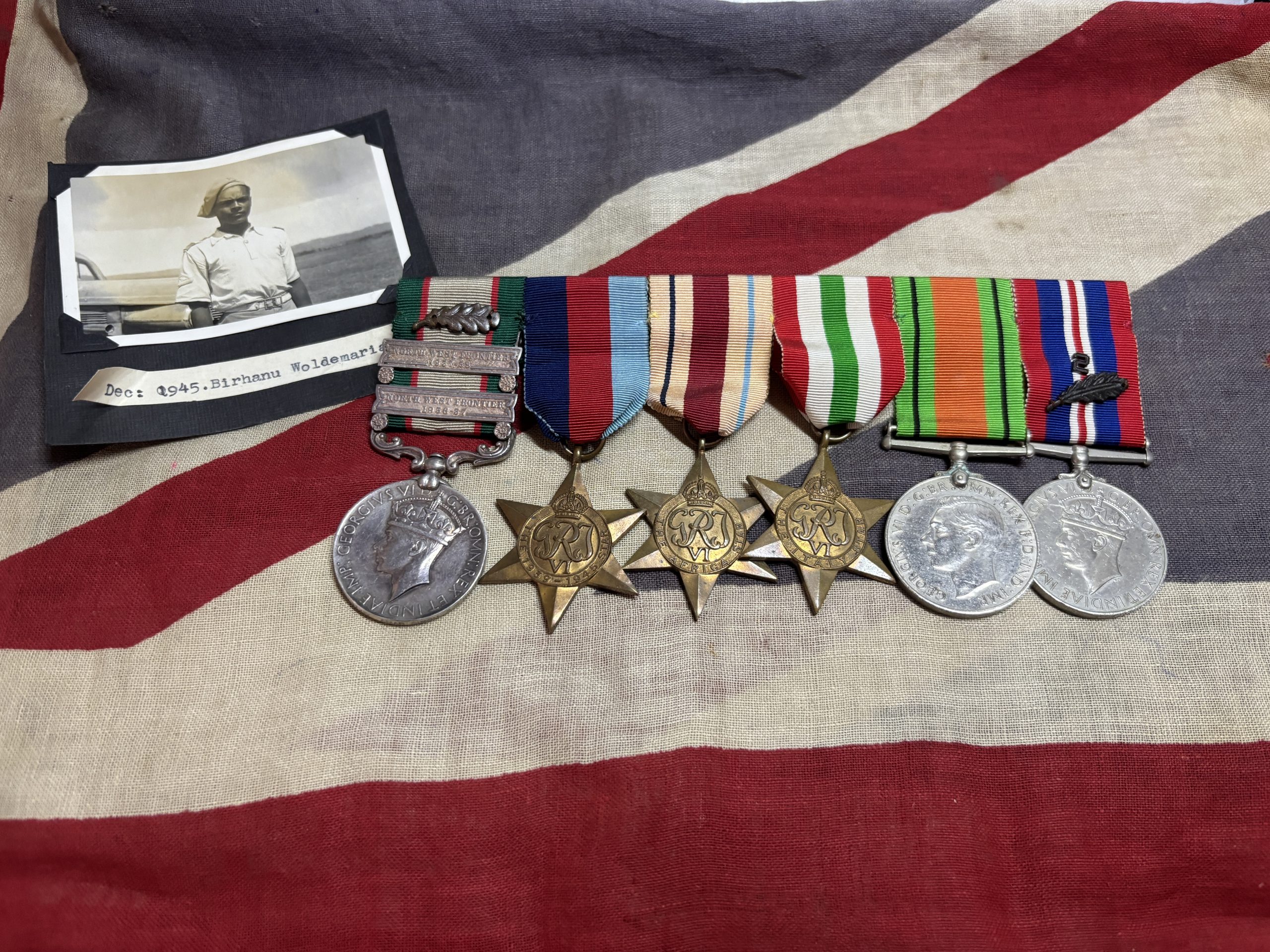 2 clasp pre WWII IGS with WWII grouping. MID. 2-11 Sikh Regiment. Singh. (renamed)