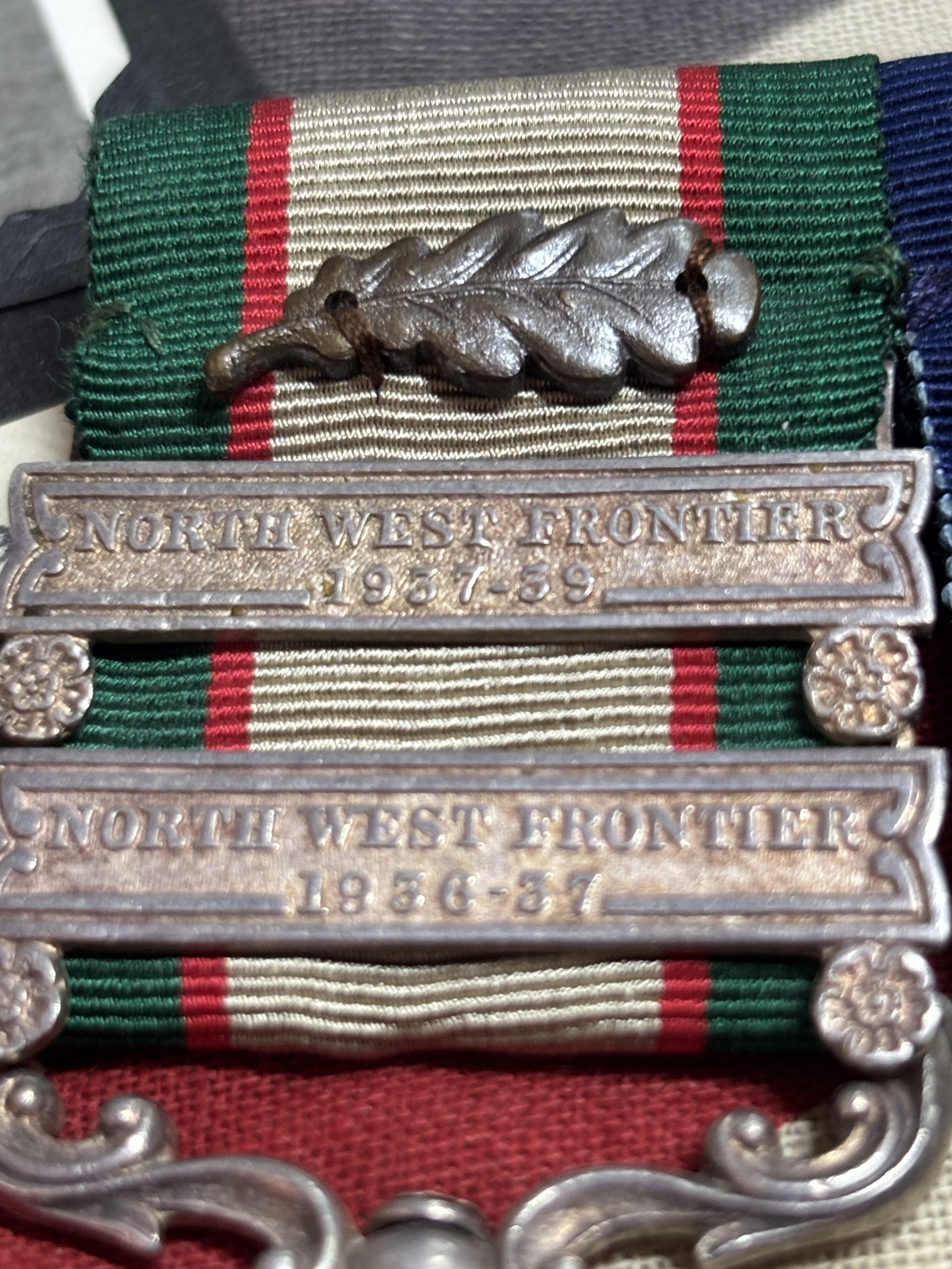 2 clasp pre WWII IGS with WWII grouping. MID. 2-11 Sikh Regiment. Singh. (renamed) - Image 3