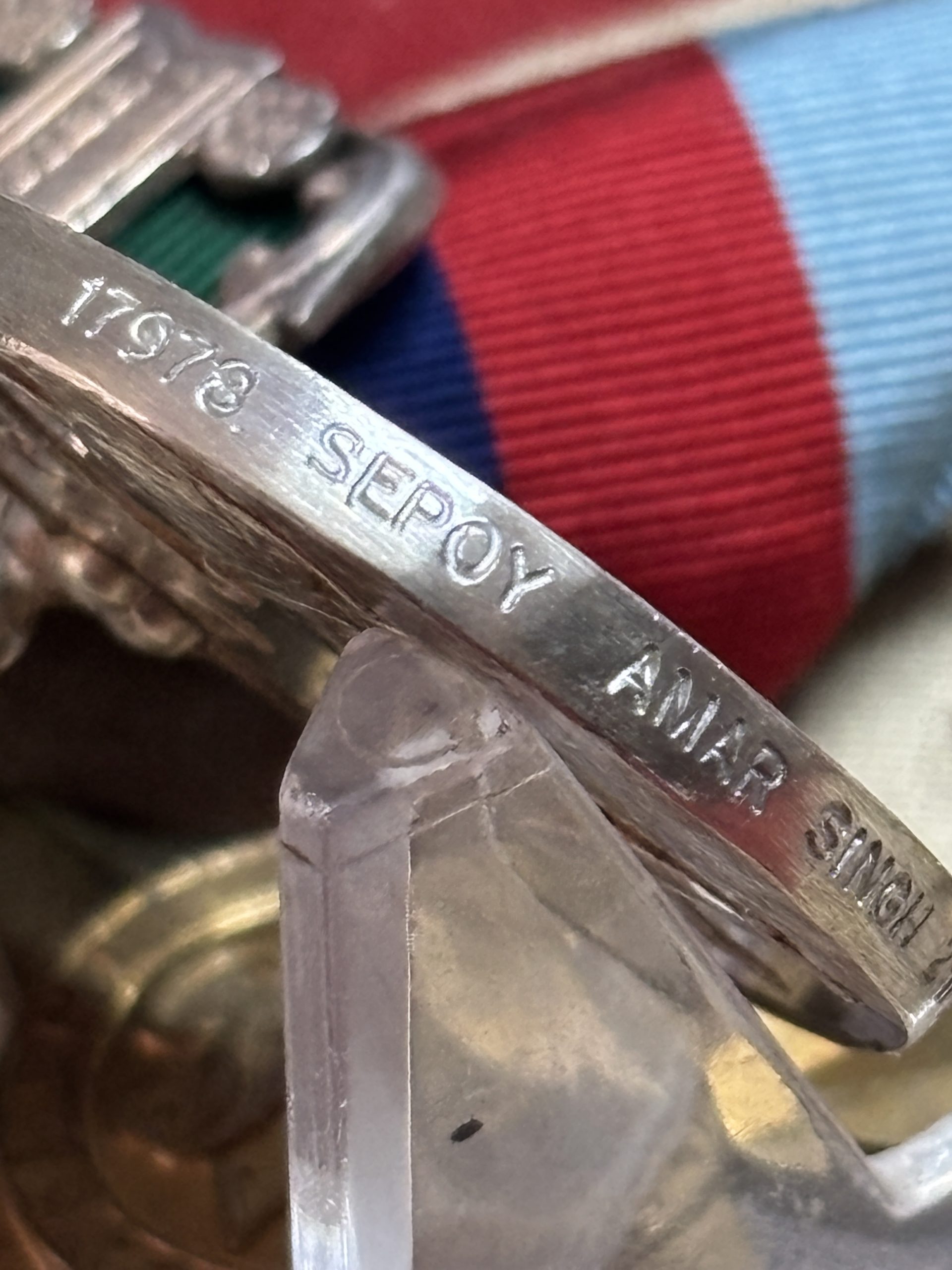 2 clasp pre WWII IGS with WWII grouping. MID. 2-11 Sikh Regiment. Singh. (renamed) - Image 6