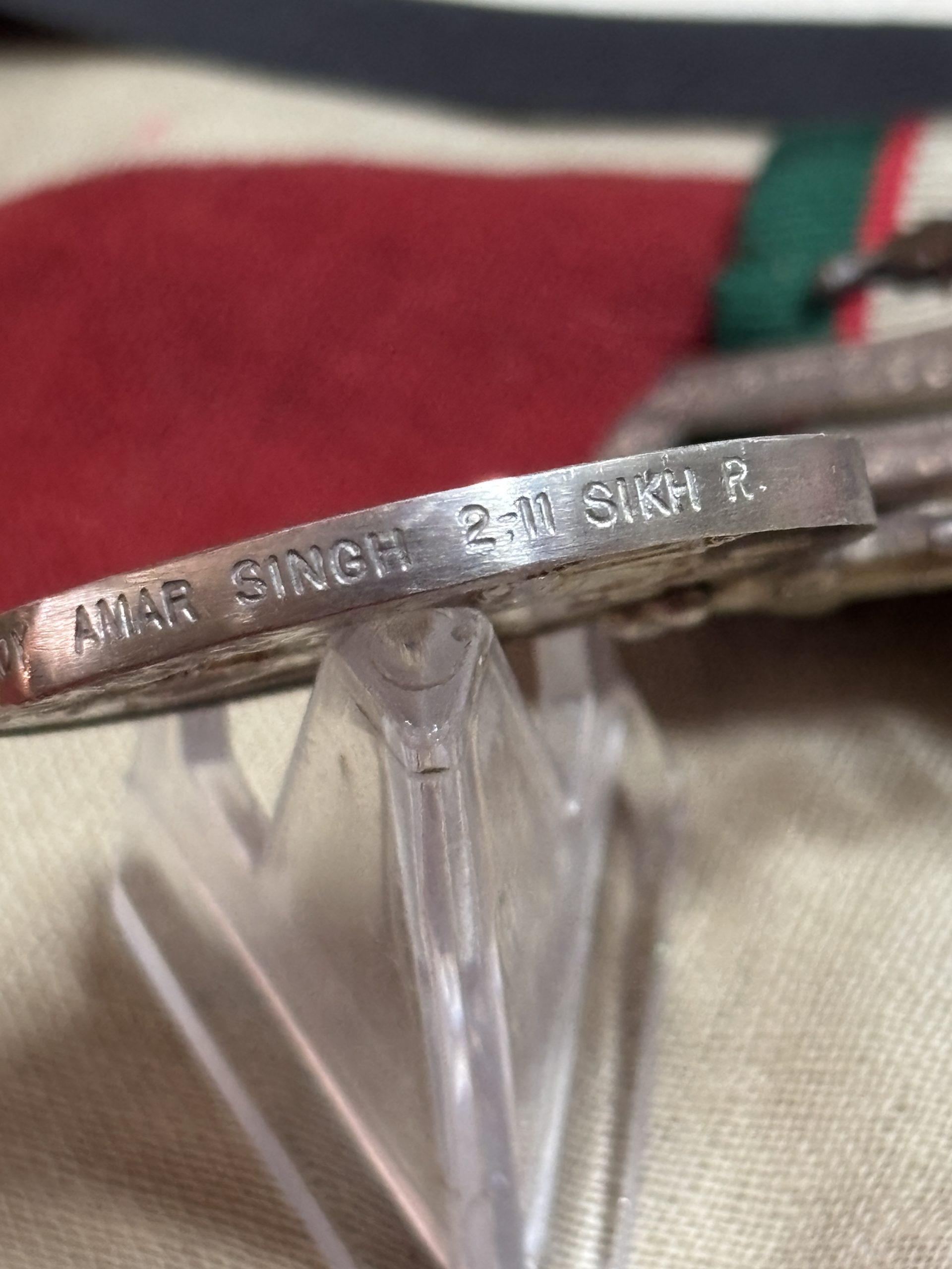 2 clasp pre WWII IGS with WWII grouping. MID. 2-11 Sikh Regiment. Singh. (renamed) - Image 7