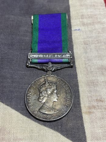 Operation Banner Campaign Service Medal, Northern Ireland. Cook. WRAC. Womens Royal Army Corps.