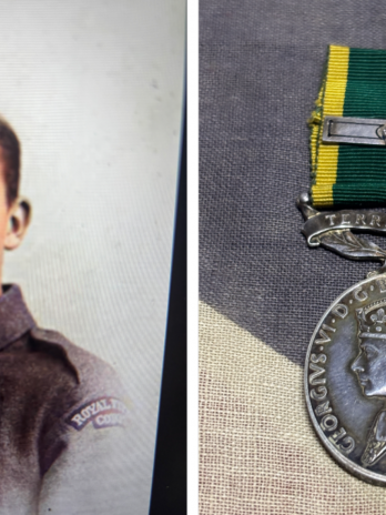 KGVI Territorial Efficiency Medal with clasp. Cook. Royal Artillery. Sunderland. WWI Service with RFC/RAF.