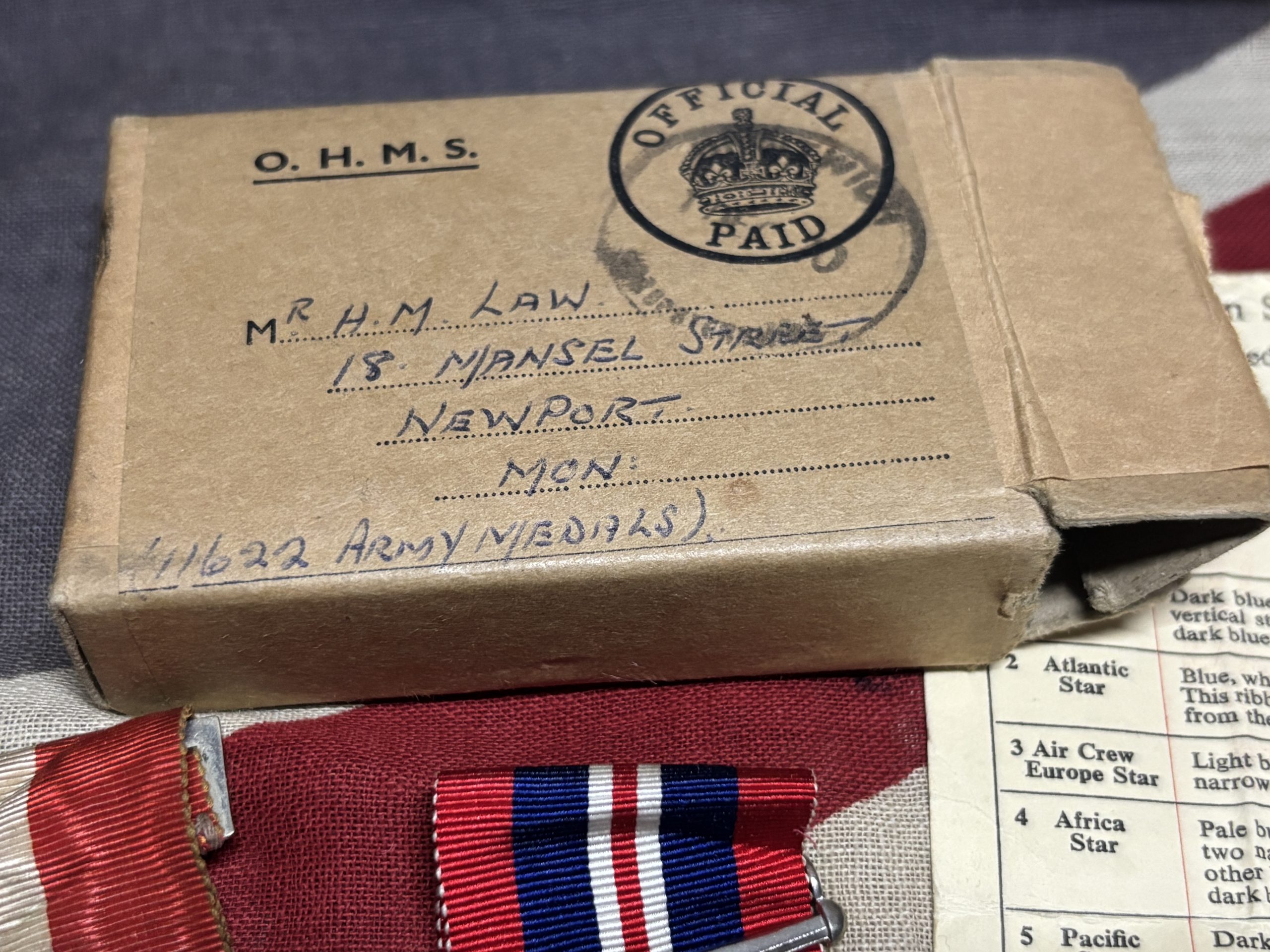 WWI Mercantile Marine/BWM Pair with WWII War Medal (Royal Engineers). Law. Newport, South Wales. - Image 3