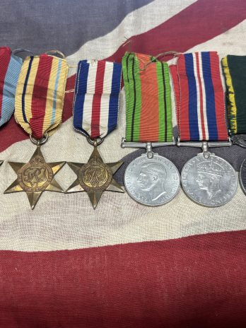 WWII Royal Artillery grouping with KGVI TEM.  Lieutenant TV Smillie. Waterloo, Lancashire.