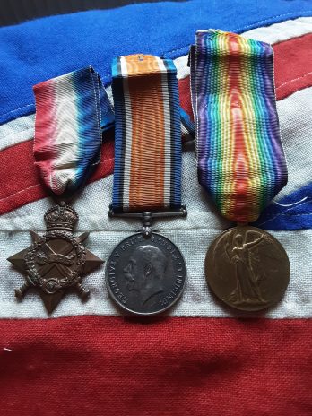 1915 Trio. Essex Yeomanry. George Austin. 10th 'Grimsby Chums'. Lincolnshire Regiment. Wounded Hospital Ship Asturias.