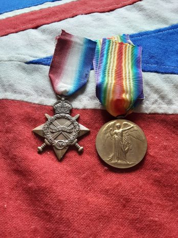 1915 Star & Victory. Arthur Woodiwiss. Essex Yeomanry.