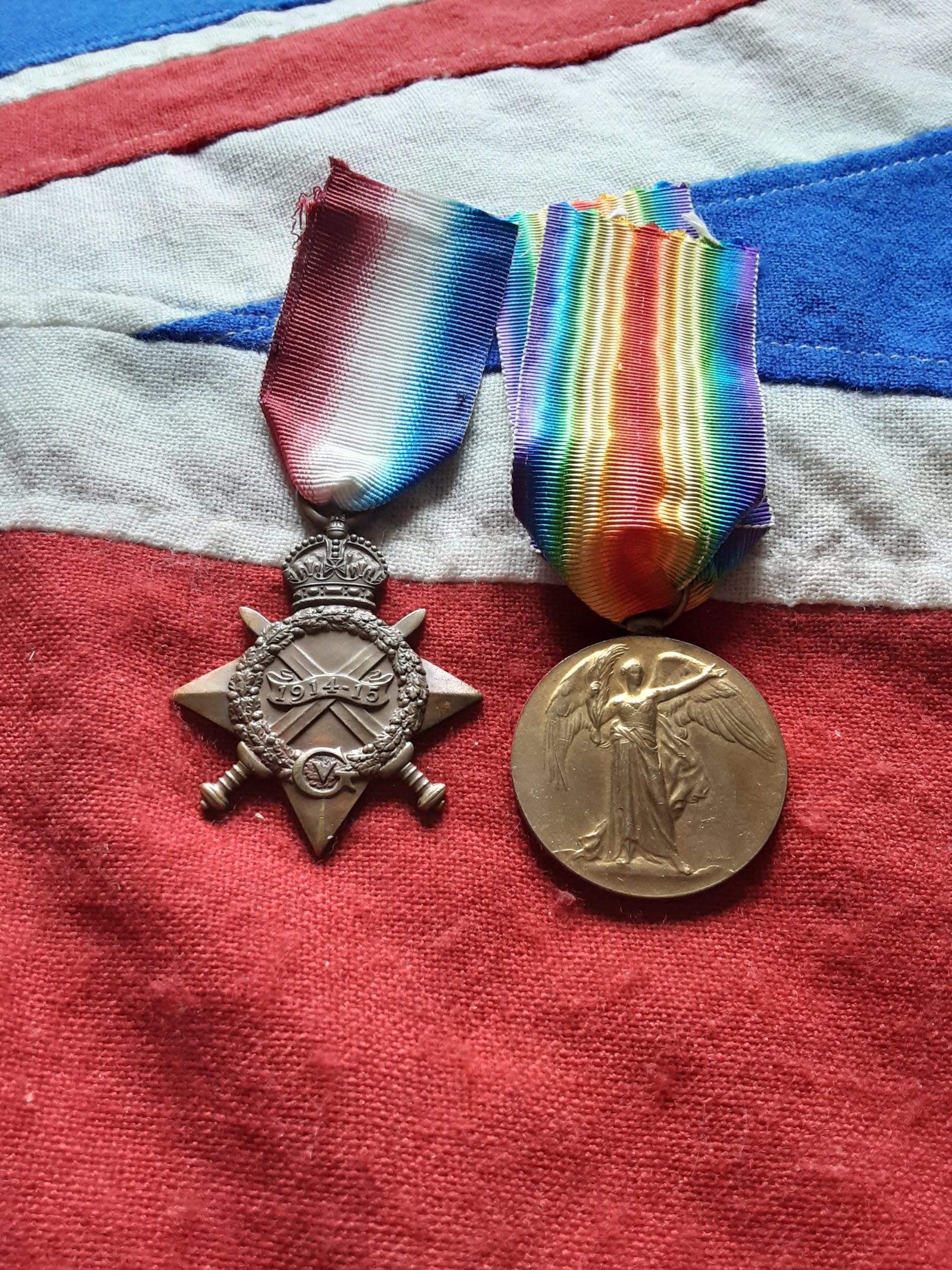 1915 Star & Victory. Arthur Woodiwiss. Essex Yeomanry.