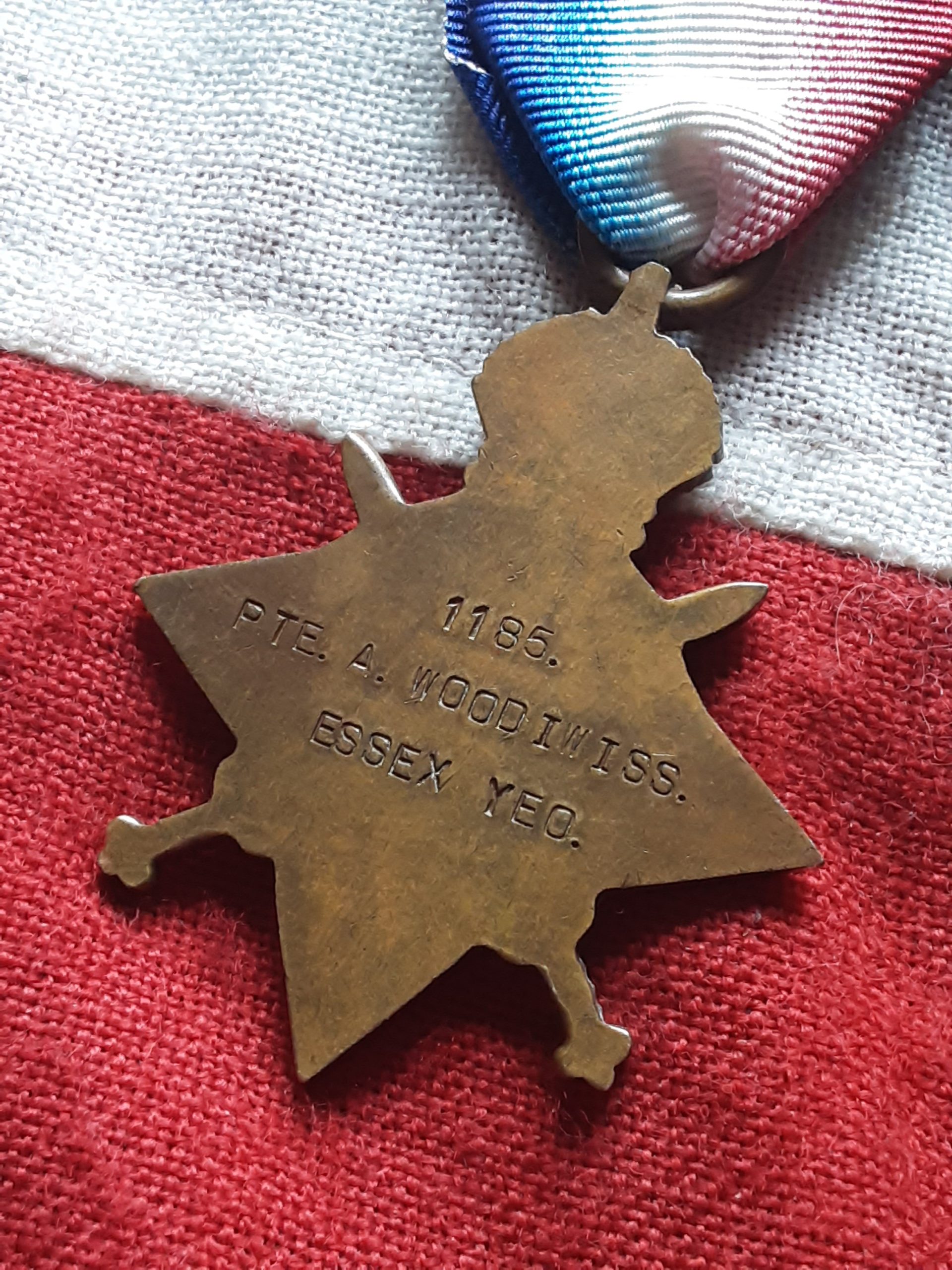 1915 Star & Victory. Arthur Woodiwiss. Essex Yeomanry. - Image 3