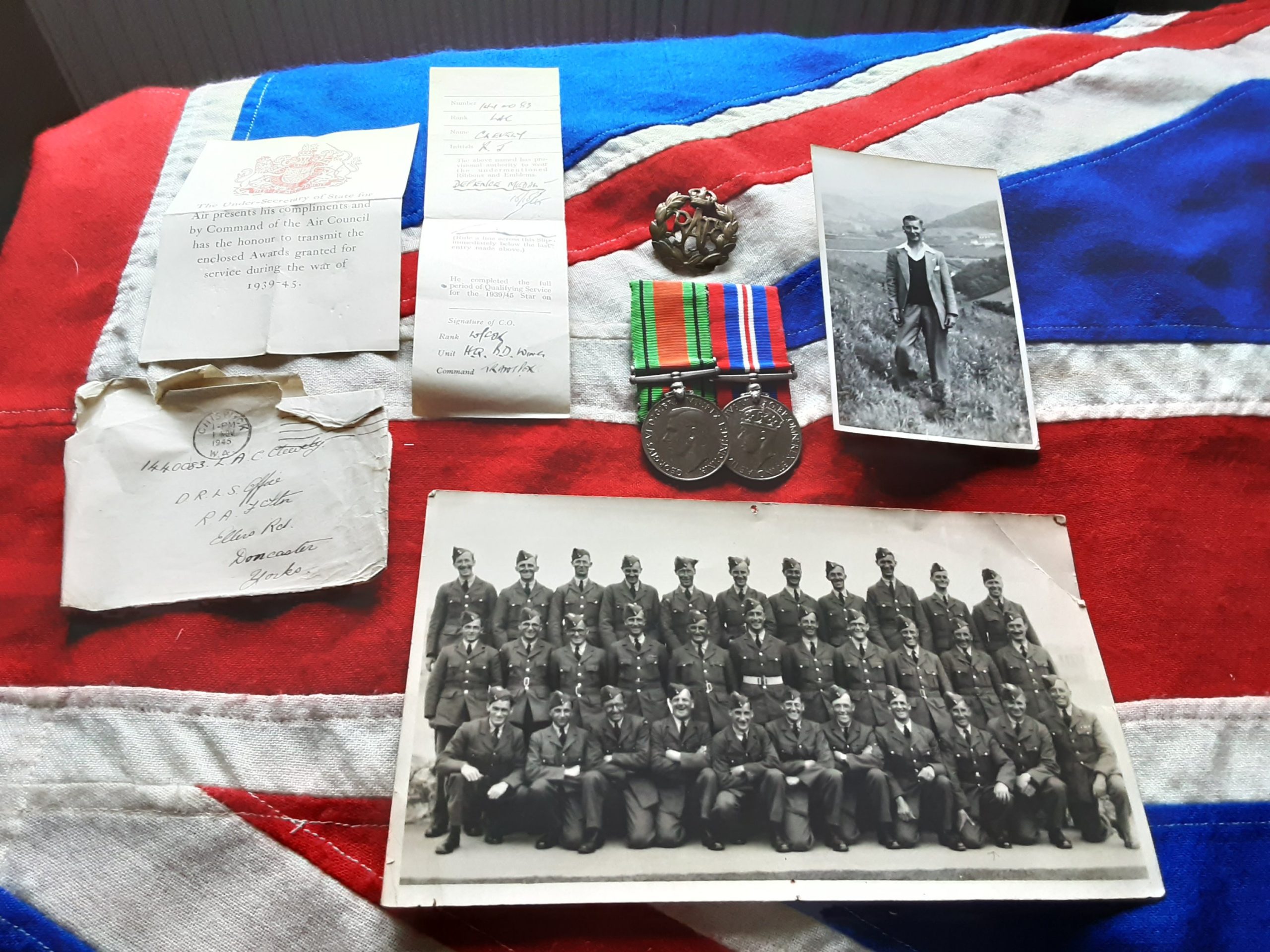 WWII RAF. LAC Richard J Cleevely. St Pancras. RAF Station Doncaster