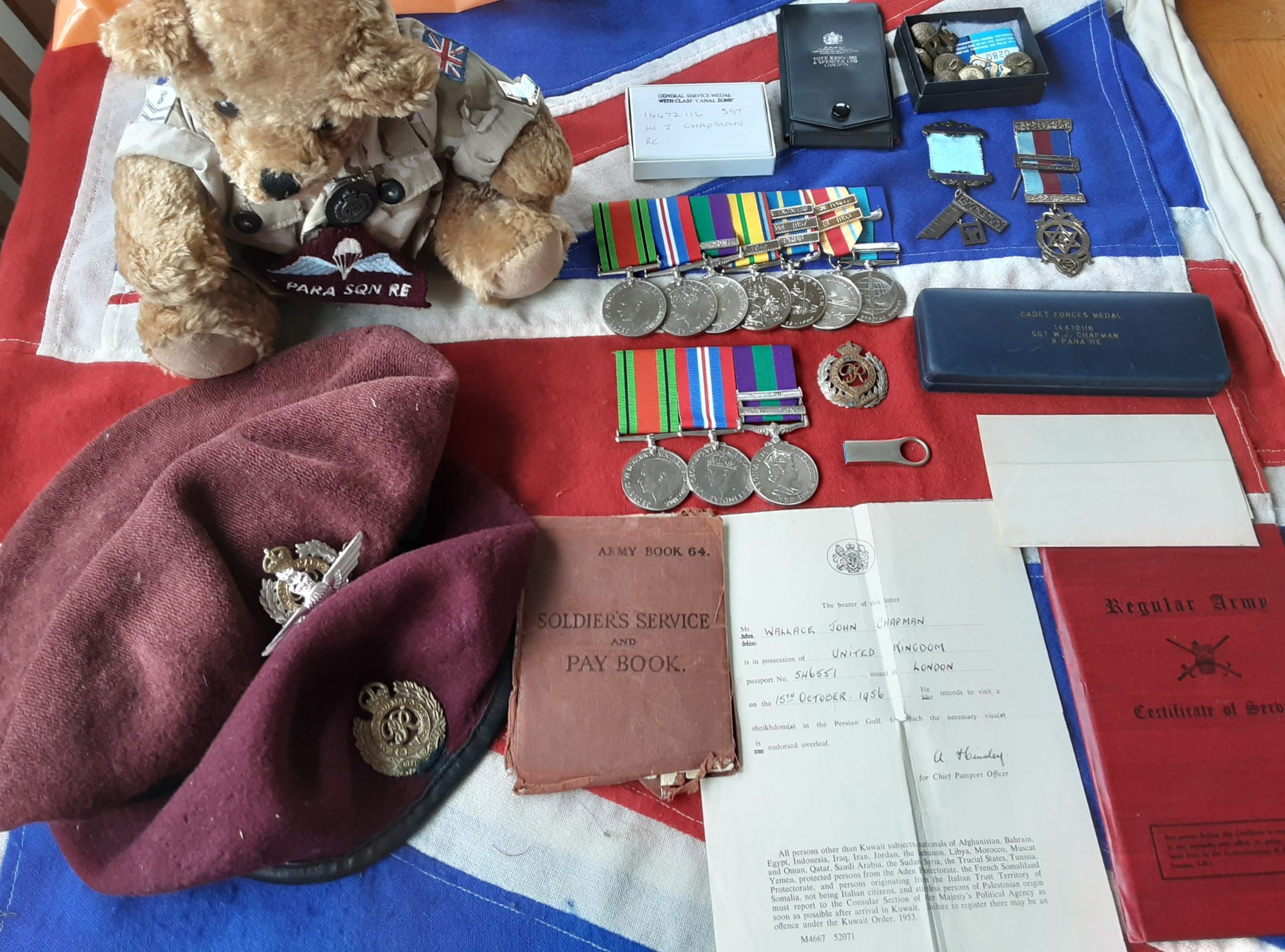 Para / 9th Airborne Sqd Re . Sjt Wallace Chapman . El Gamil Airfield Suez .Gloucester Homeguard.