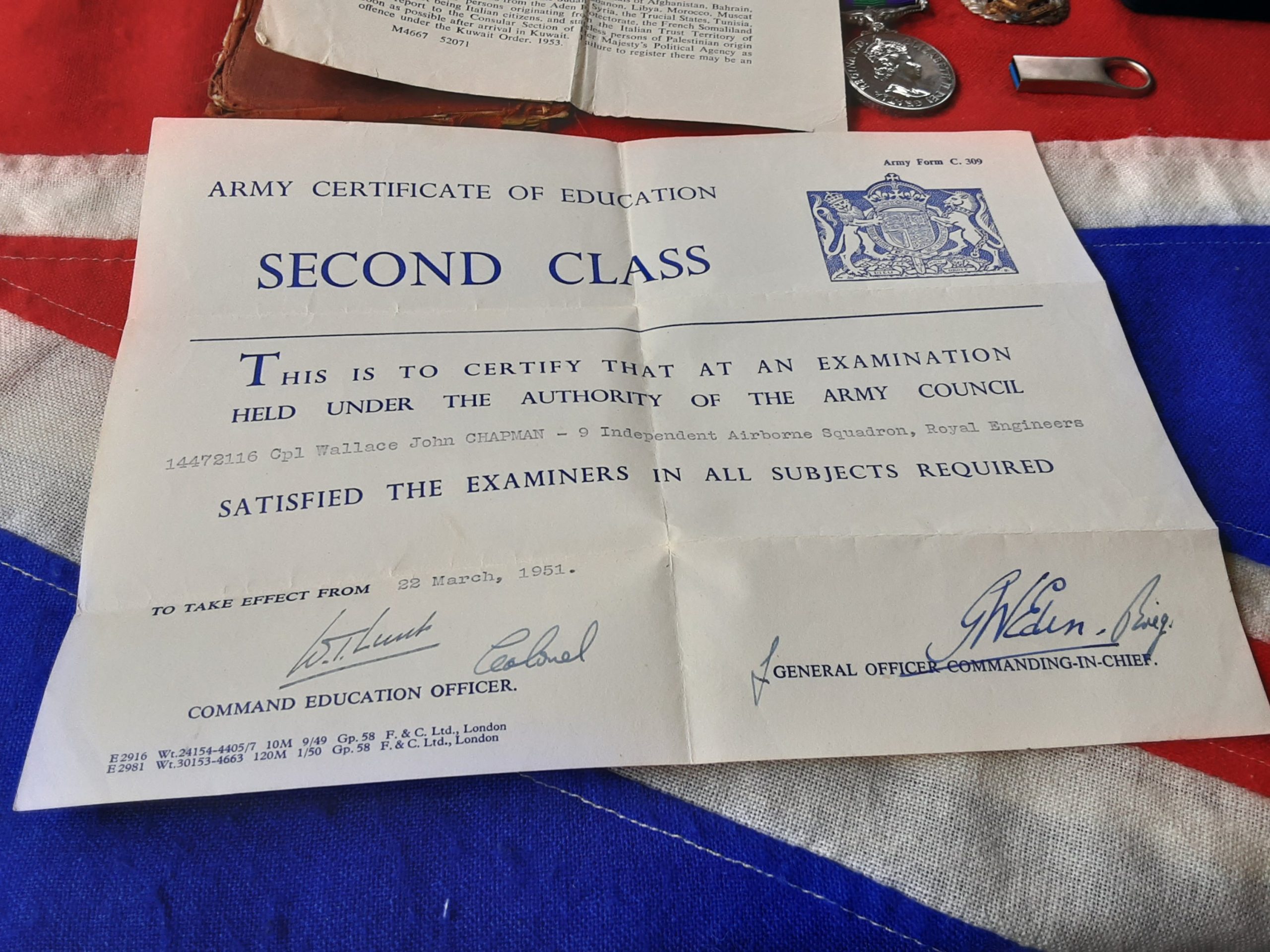 Para / 9th Airborne Sqd Re . Sjt Wallace Chapman . El Gamil Airfield Suez .Gloucester Homeguard. - Image 14