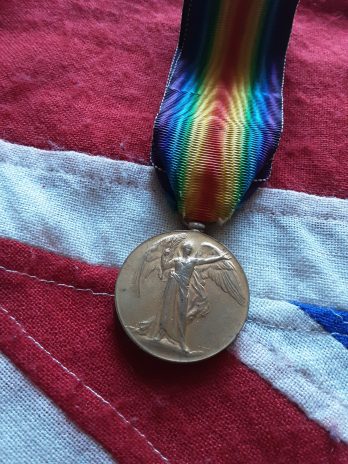 WWI Victory. Sjt Charles E Bew 176th Tunnelling Coy RE. MiD Field Marshal Haig. Holywell. Miner