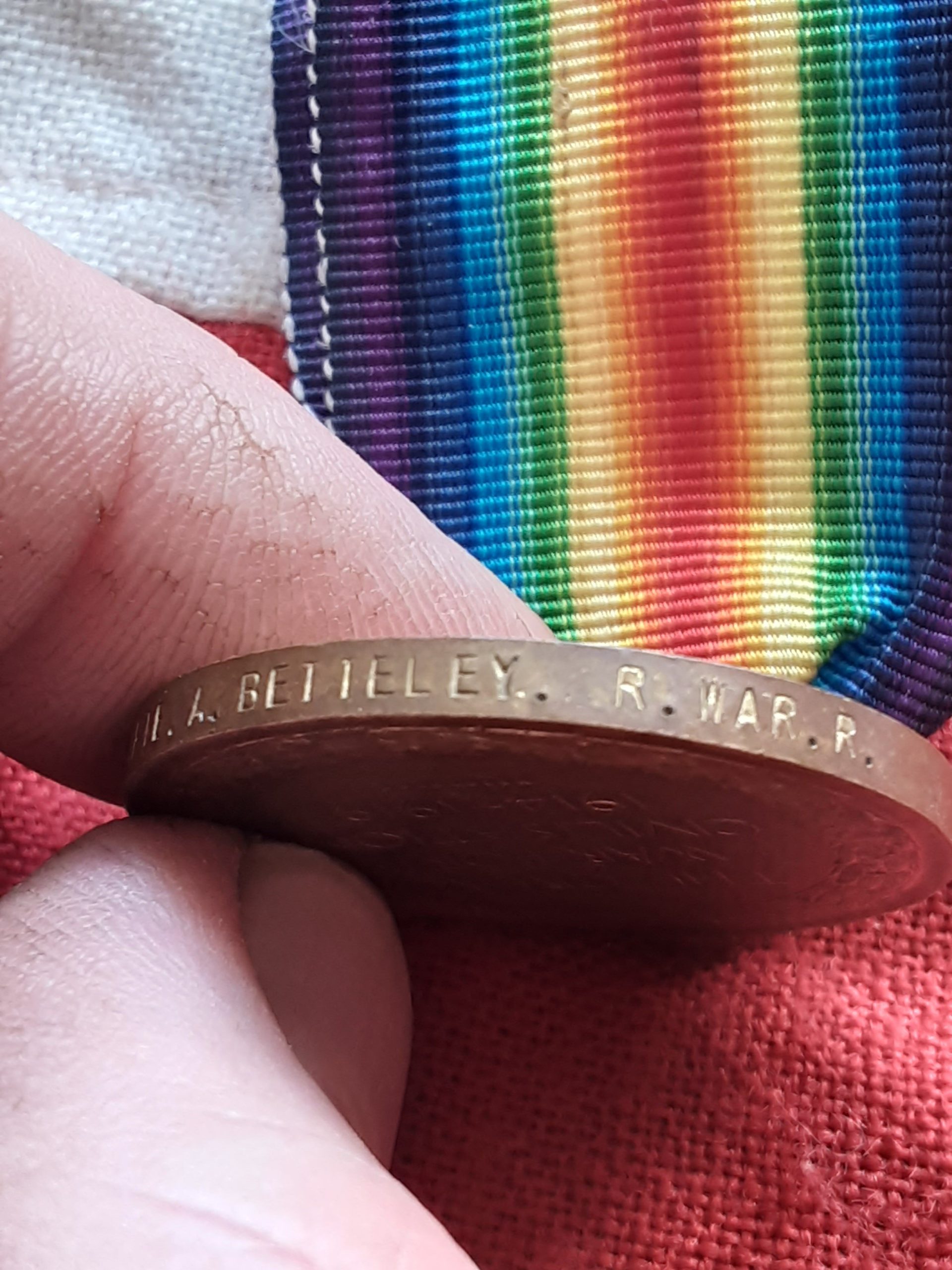 WWI Victory. Albert Betteley. 10th Warwickshire. Wounded Beumetz/Hermies Ridge. German Spring Offensive. HS Cambria. - Image 3
