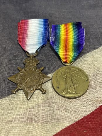 1915 Star with Victory. McManus. Inniskilling Fusiliers. Chocolate Hill. Enniskillen, Fermanagh, Northern Ireland.