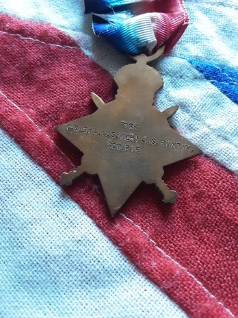 1915 Star. Colour Sjt/Captain James Smith Buntin. 5th Cameronians. MEF HQ. Ibrox, Glasgow