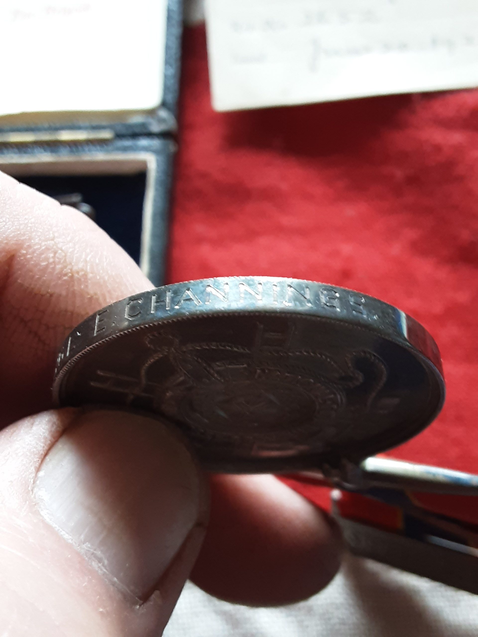 Saltash Cornwall . Fire Brigade Medals . George Ernest Channings . - Image 7