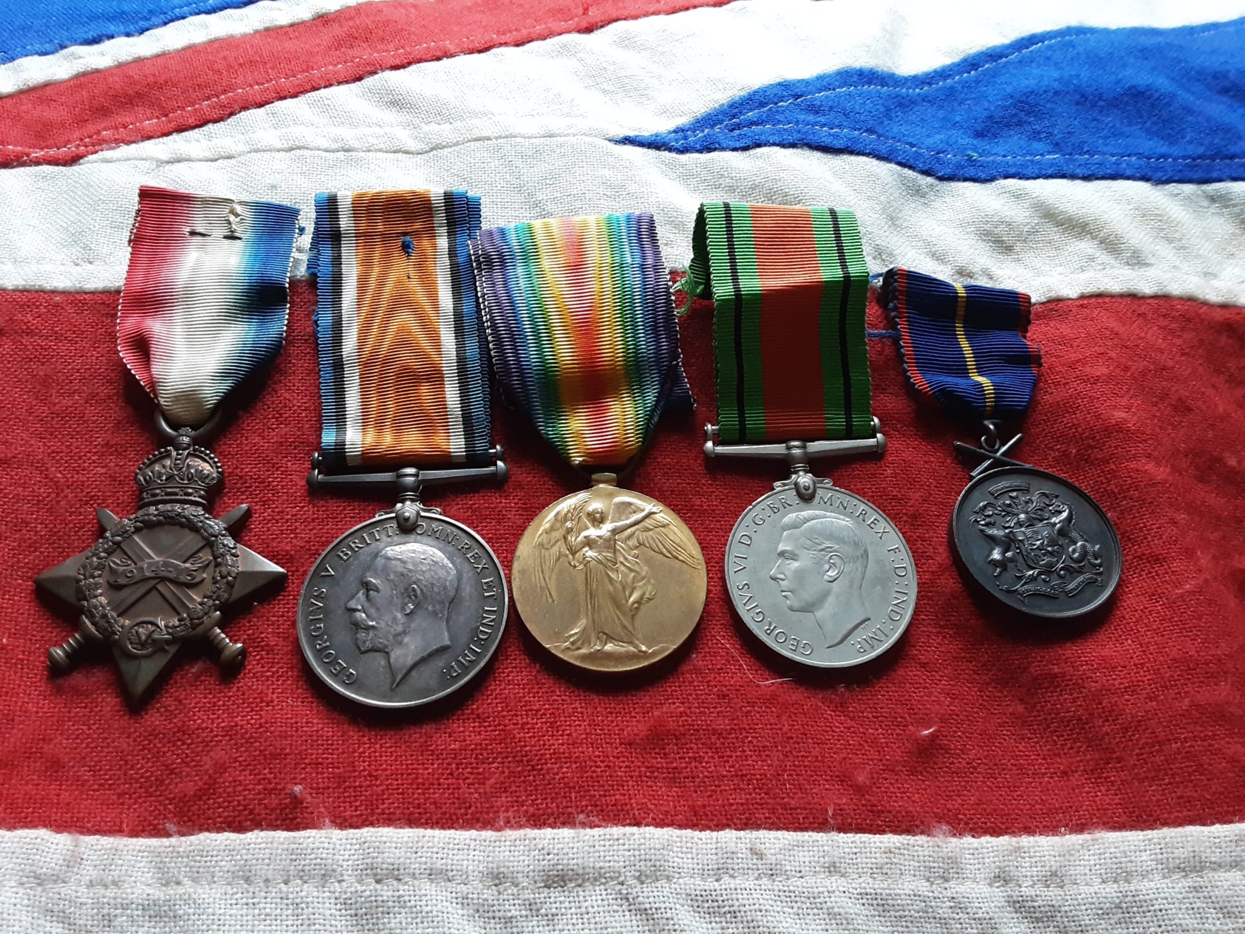 1915 Trio . 11th Cardiff Pals / Commercials. Walter William Hosey . Special Constabulary. Gwr Railway.