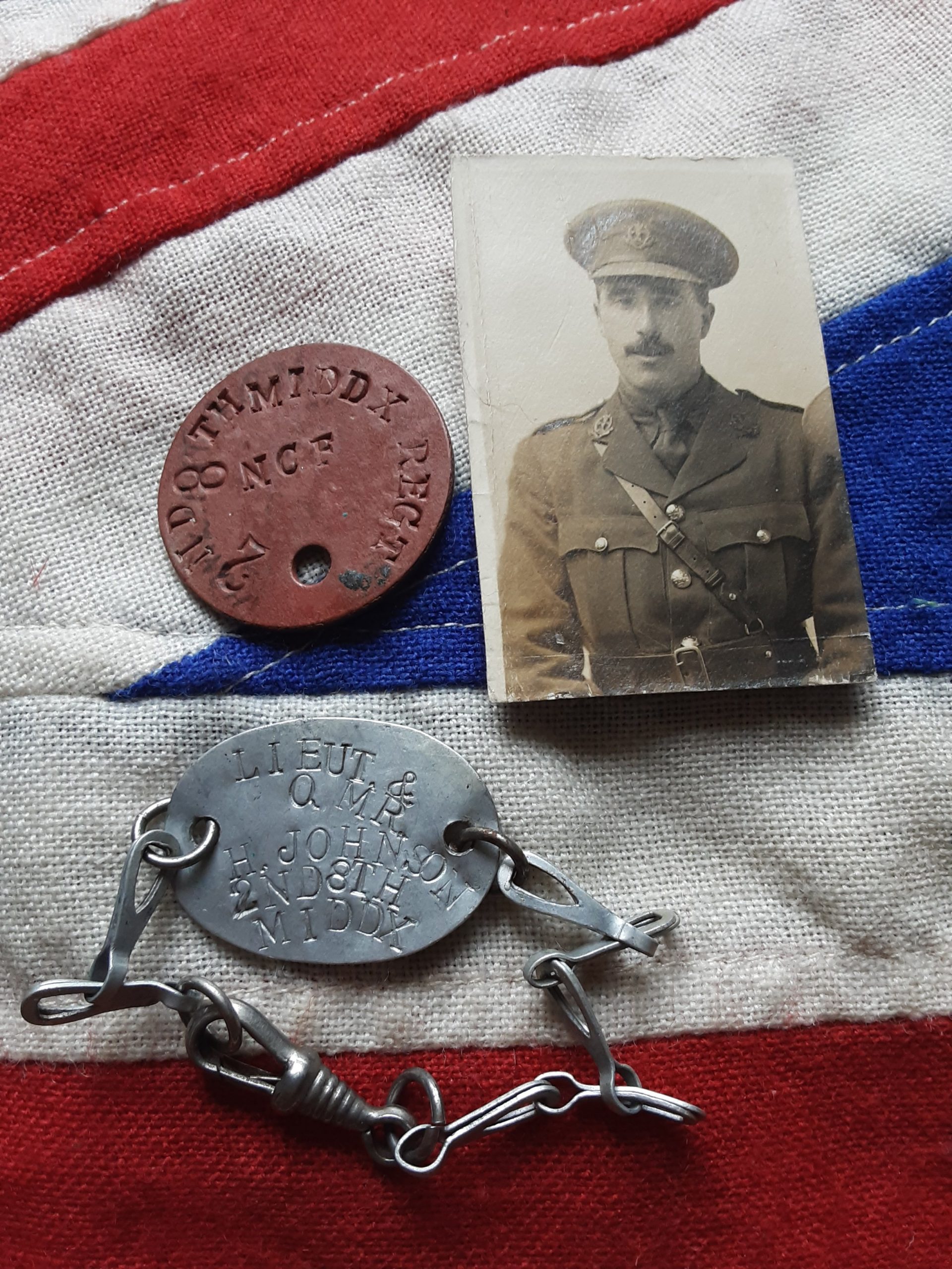 Officers Memorial Plaque. Lieut & Qm Harry Johnson .2/8th Middlesex. Kia ix Cyclist Bn .Uxbridge. - Image 3