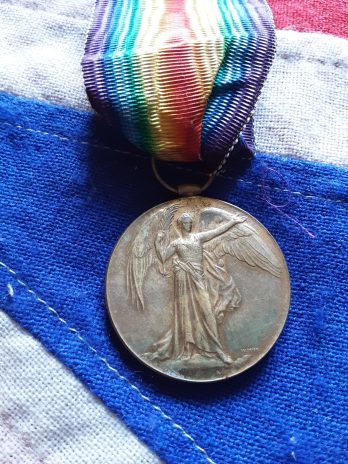 WWI Victory. Gnr William Bulmer. 2nd Northumbrian Brigade Royal Artillery. Wounded. Whitby.