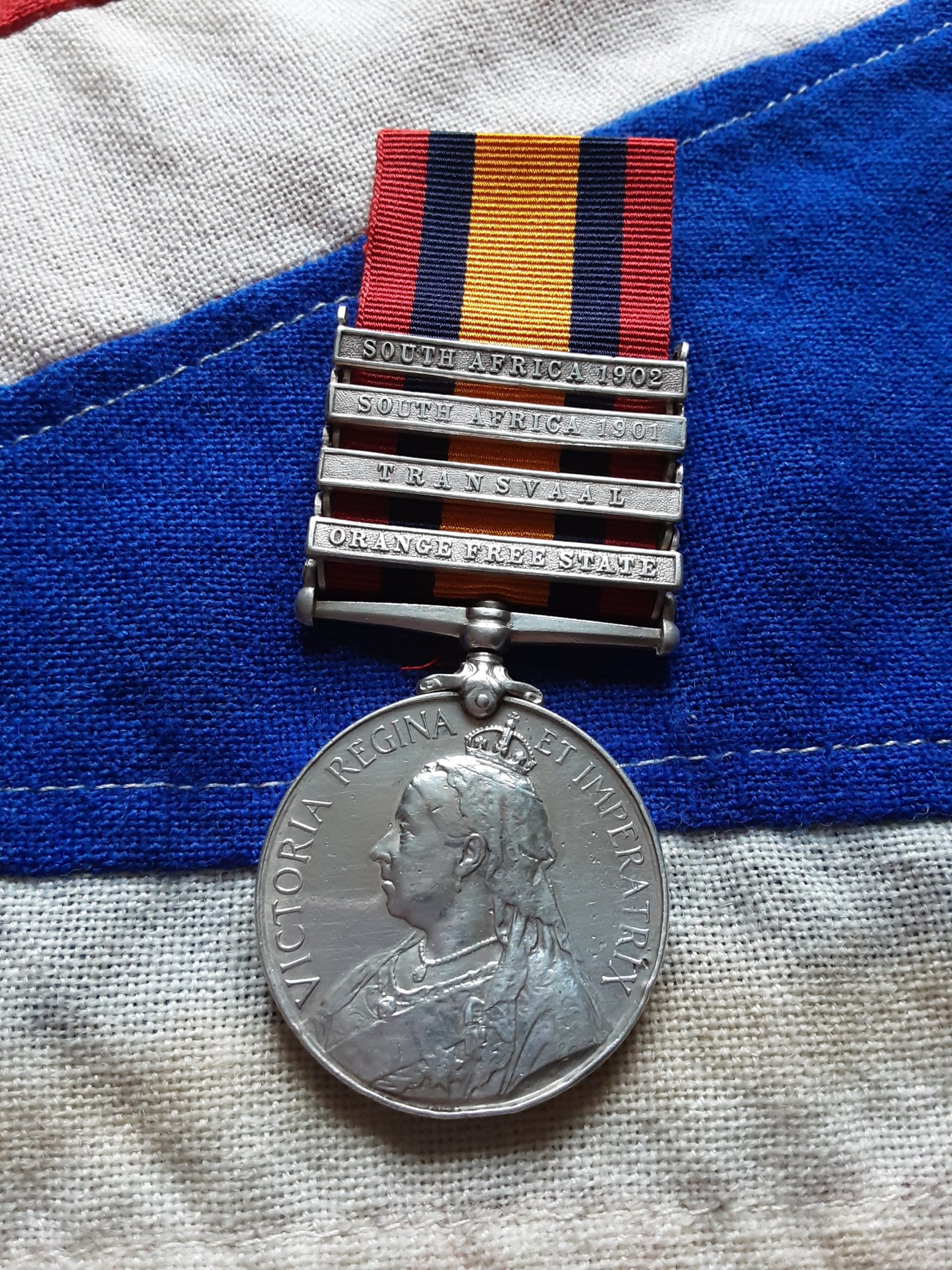 Boer War QSA. Frank Fitzgerald. 20th Hussars. Also served WWI.