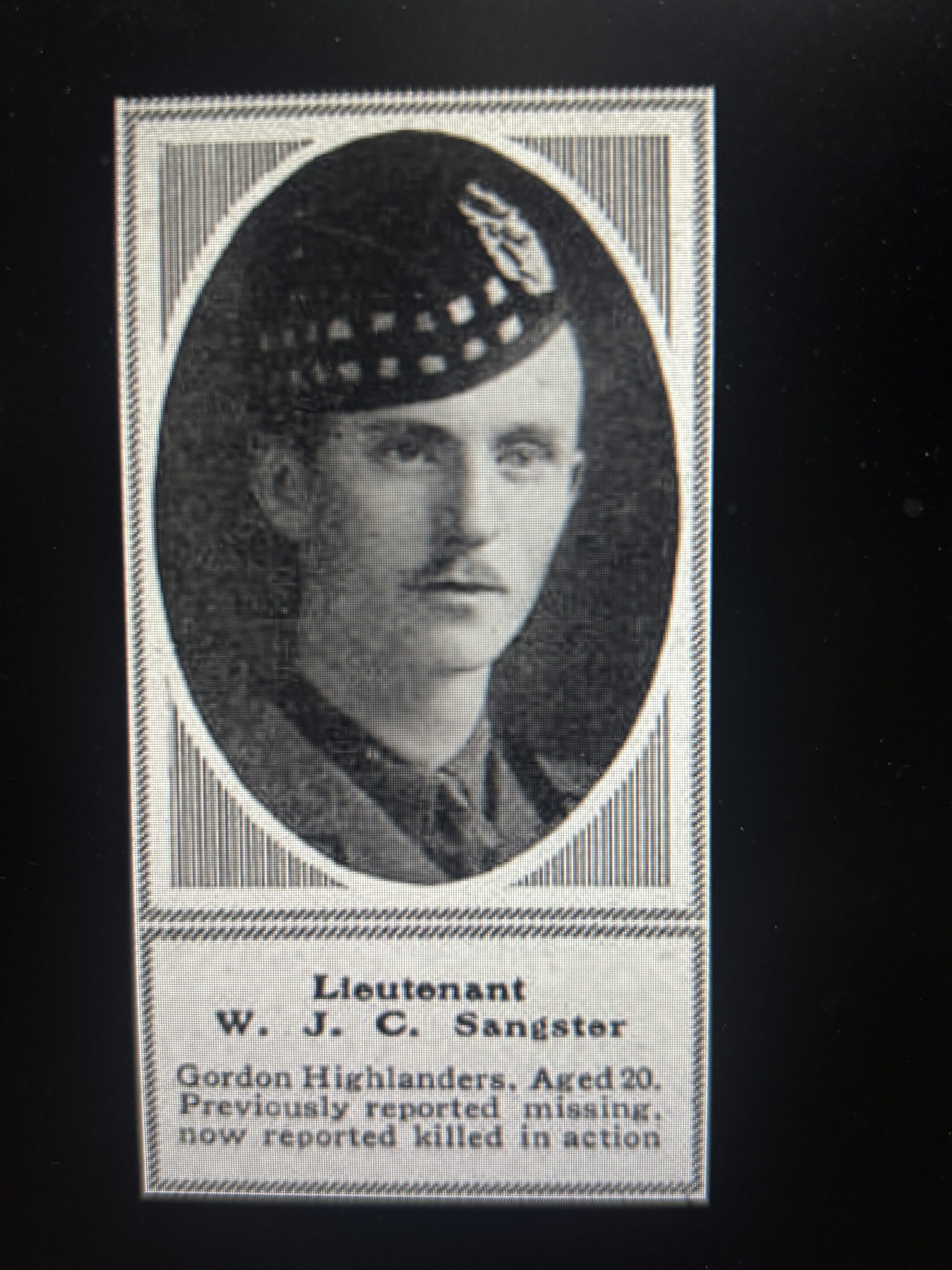 Officer KIA 1915 Star. Sangster. Aberdeen. 4th Gordon Highlanders. Killed day 1 Battle of Loos. Menin Gate Memorial. - Image 4