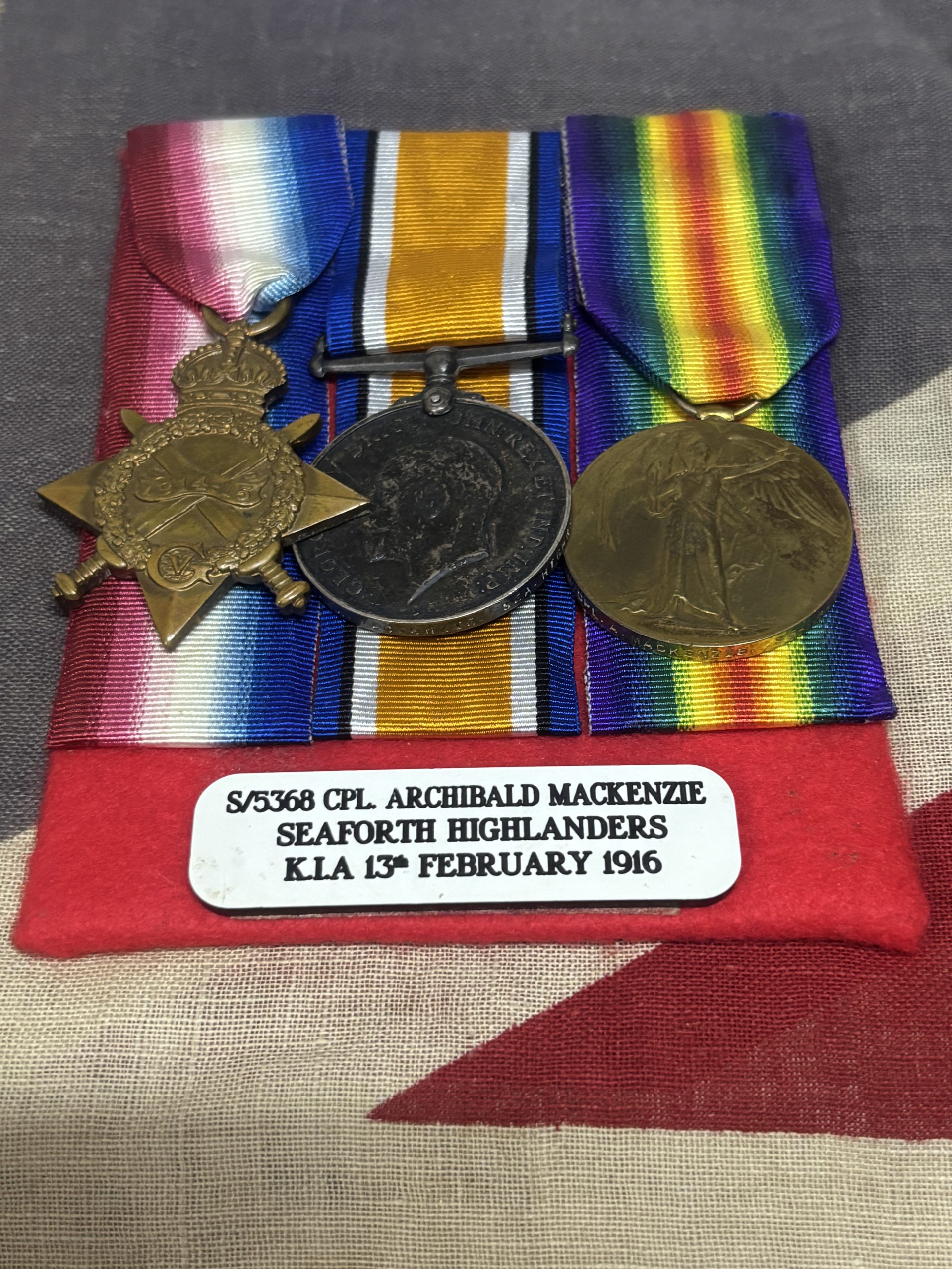 1st Seaforth Highlanders KIA Iraq 1916 Turkish Patrol WW1 Medal Trio MacKenzie