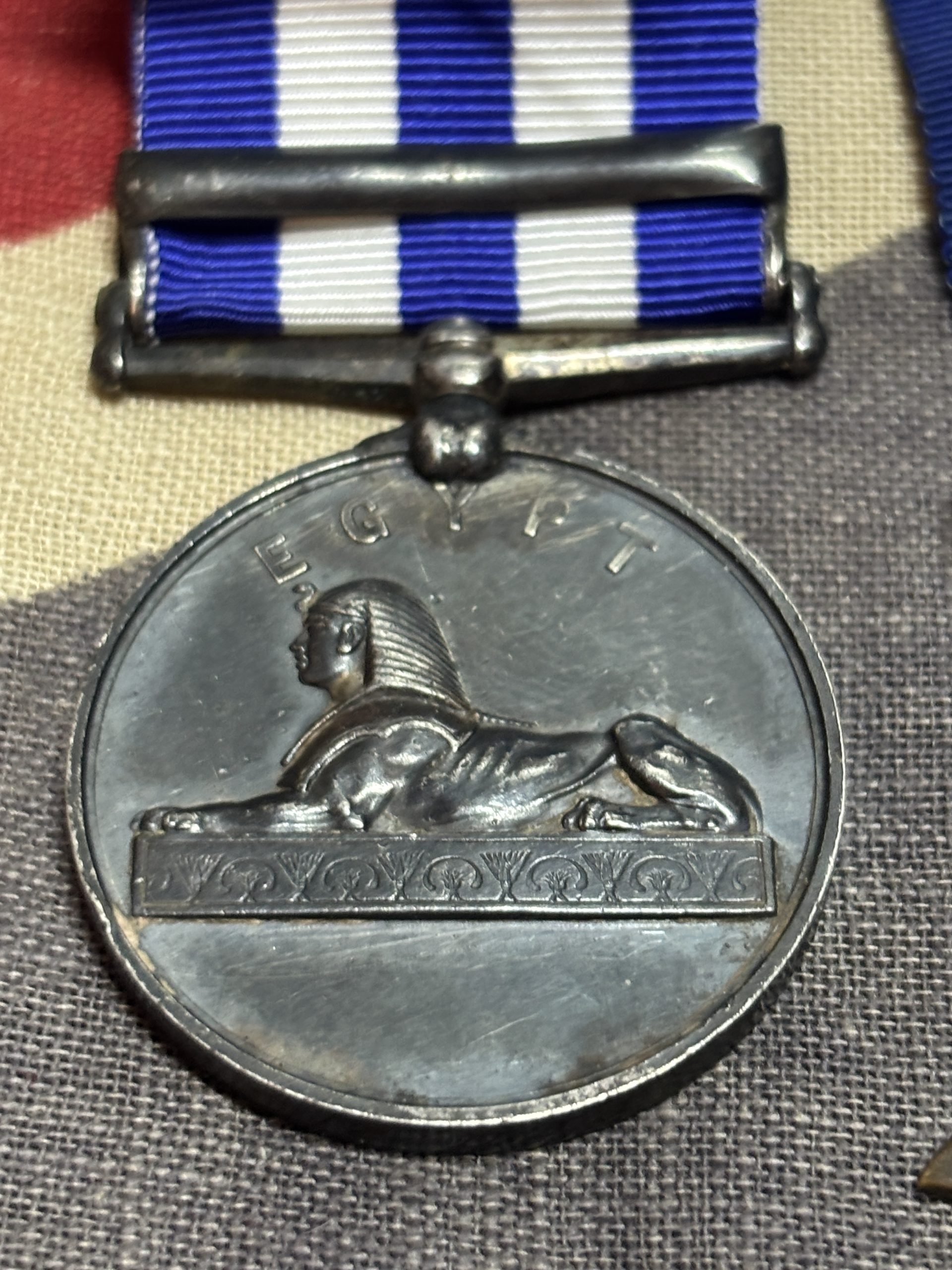 Egypt Medal with Khedives Star. Green. 2nd Essex Regiment. "The Pompadours" - Image 4