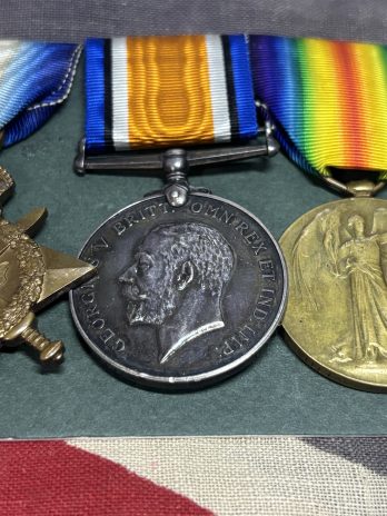 Replacement 1914 Trio. Shoeing Smith Williams. 11th Hussars. Officially replaced by medal office.