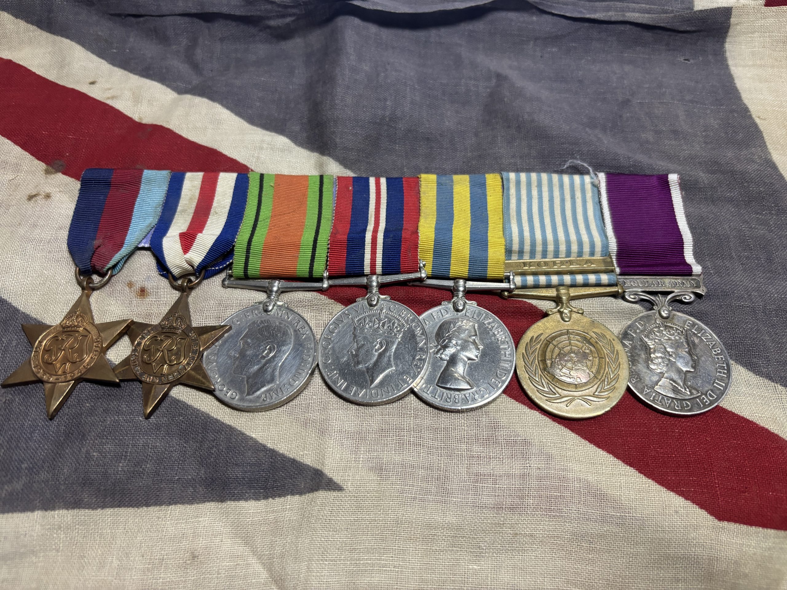 WWII/Korea/LSGC grouping Pringle. Honourable Artillery Company. Landed DDay+7, 11th Armoured Division. Morpeth.